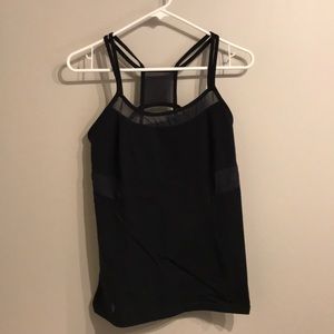 Ellie strappy compression tank with shelf bra